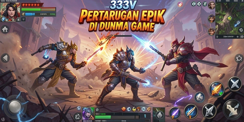 Tampilan gameplay Fighting yang mendebarkan di 333V dengan berbagai karakter.