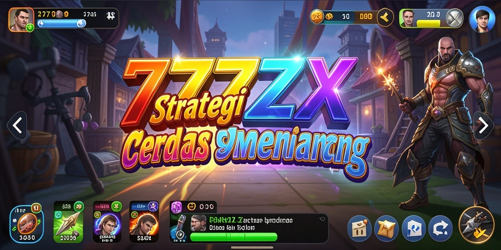 Tampilan gameplay menarik dari 777ZX yang menampilkan strategi pertempuran.