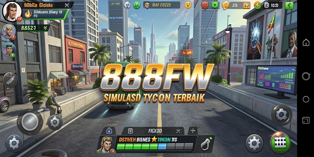 Tampilan gameplay 888FW yang menarik dengan strategi Tycoon.