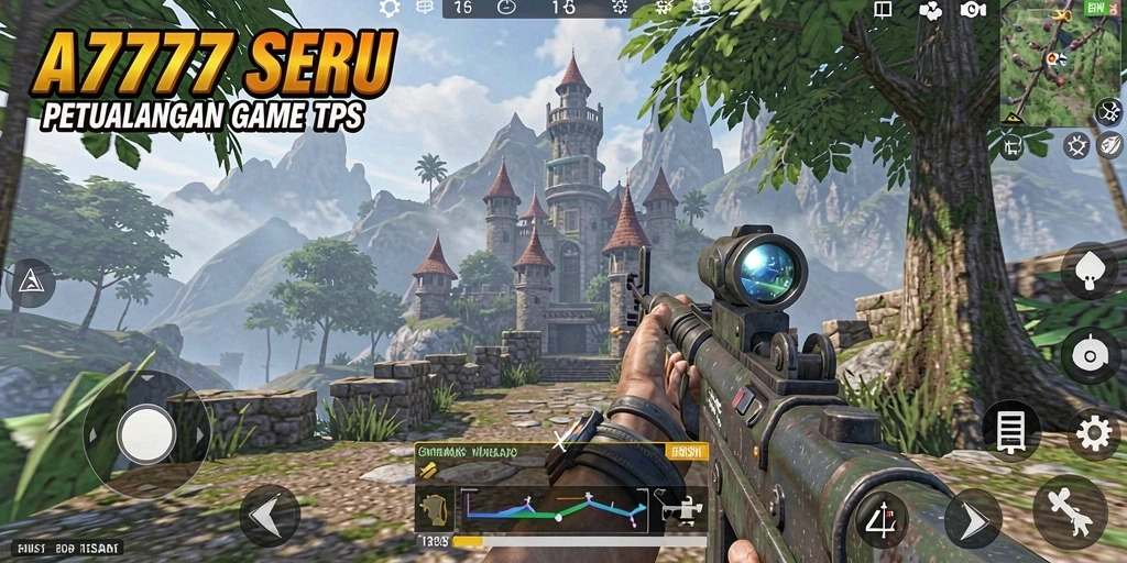 Tangkapan layar A7777 menampilkan momen aksi seru dalam gameplay TPS.
