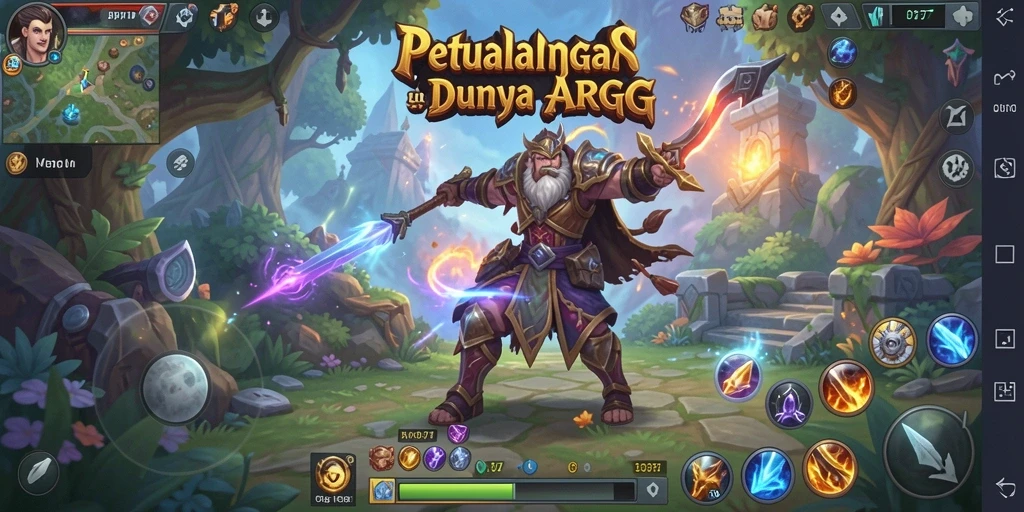 Tampilan gameplay menakjubkan dari API77 dalam pertempuran ARPG.