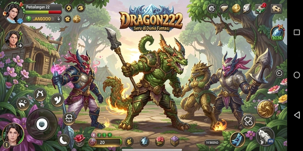 Tampilan gameplay petualangan seru di DRAGON222.