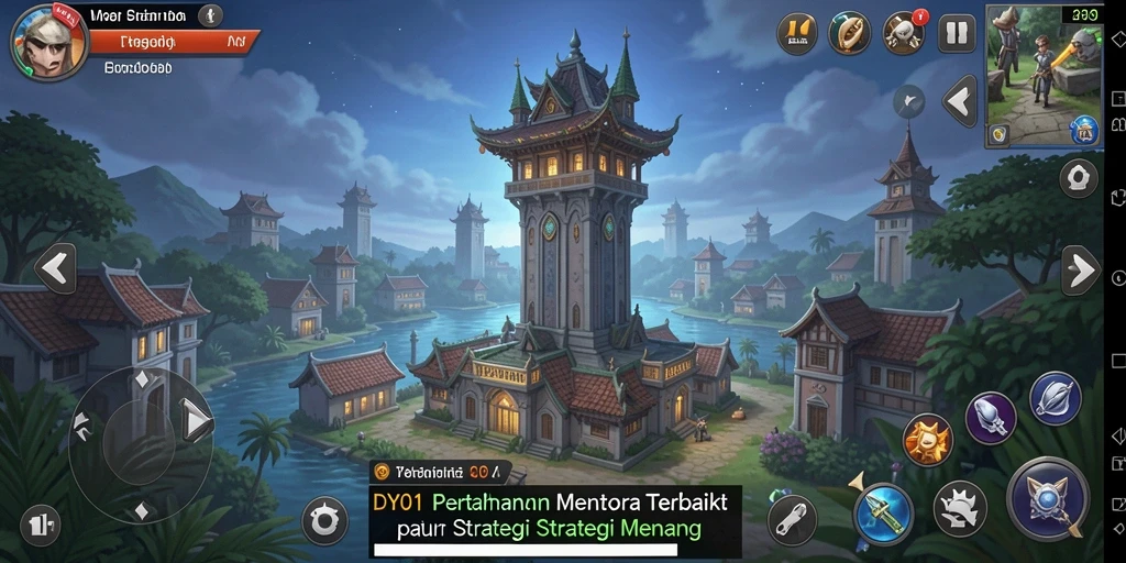 Tangkapan layar gameplay DY01 menunjukkan aksi Tower Defense yang mendebarkan.