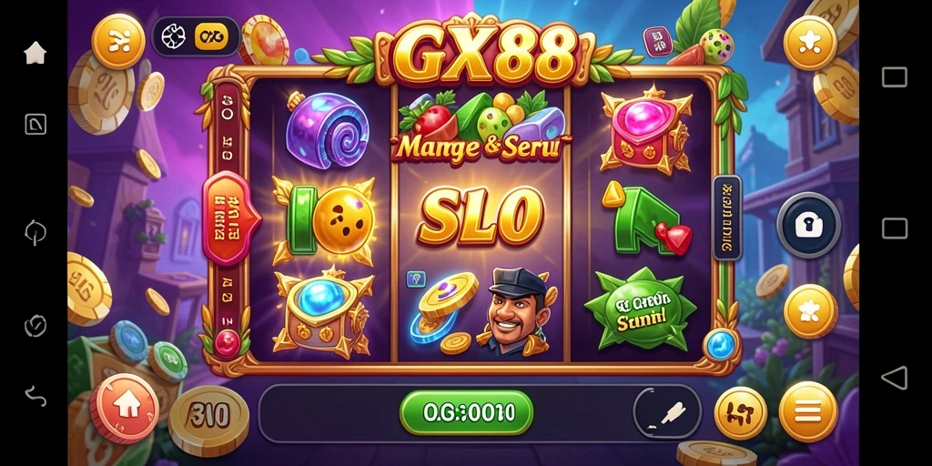 Tampilan menarik gameplay Slot GX88 dengan fitur bonus yang menggiurkan.