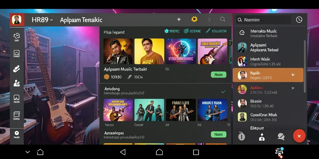 Screenshot HR89 menunjukkan pengguna yang menikmati fitur karaoke interaktif.