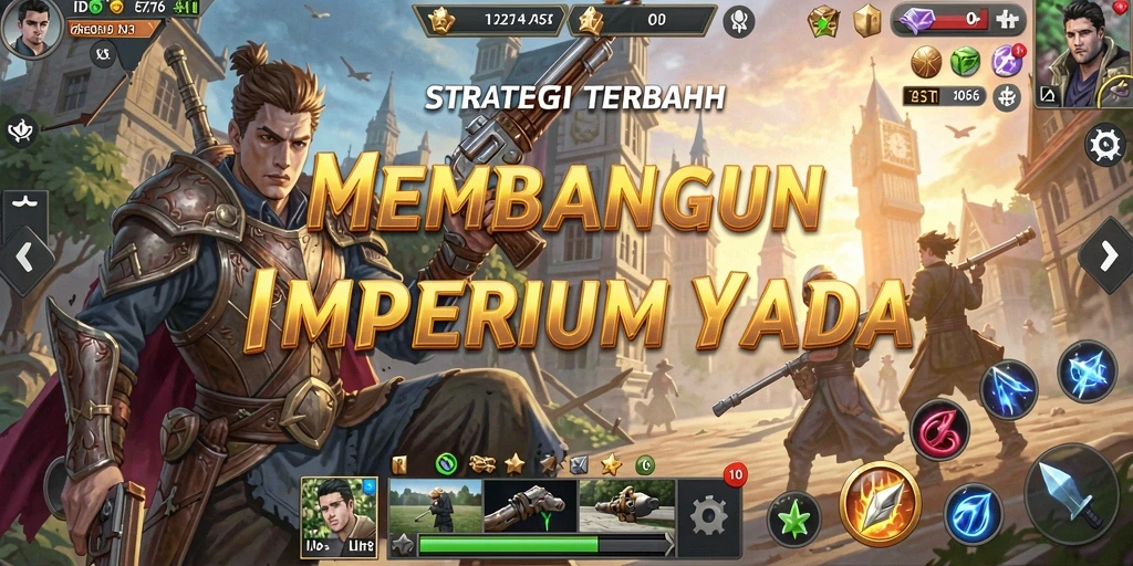 Tampilan gameplay seru dalam membangun kerajaan dan pertempuran strategis.