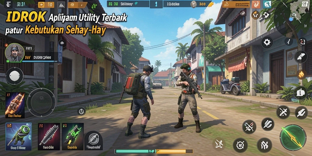 Tampilan utama aplikasi IDROK dengan fitur-fitur Utility yang lengkap.