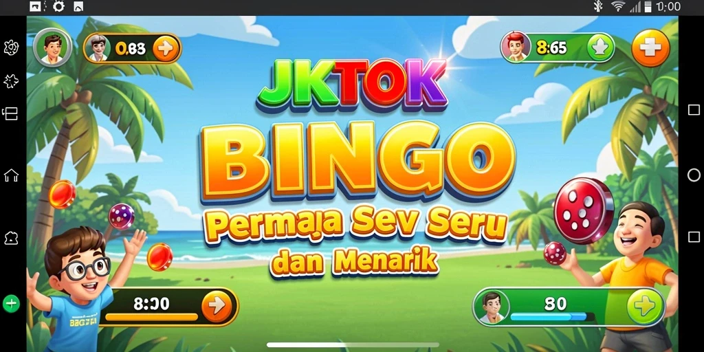 Tangkapan layar utama JKTOK menampilkan gameplay Bingo yang menarik.