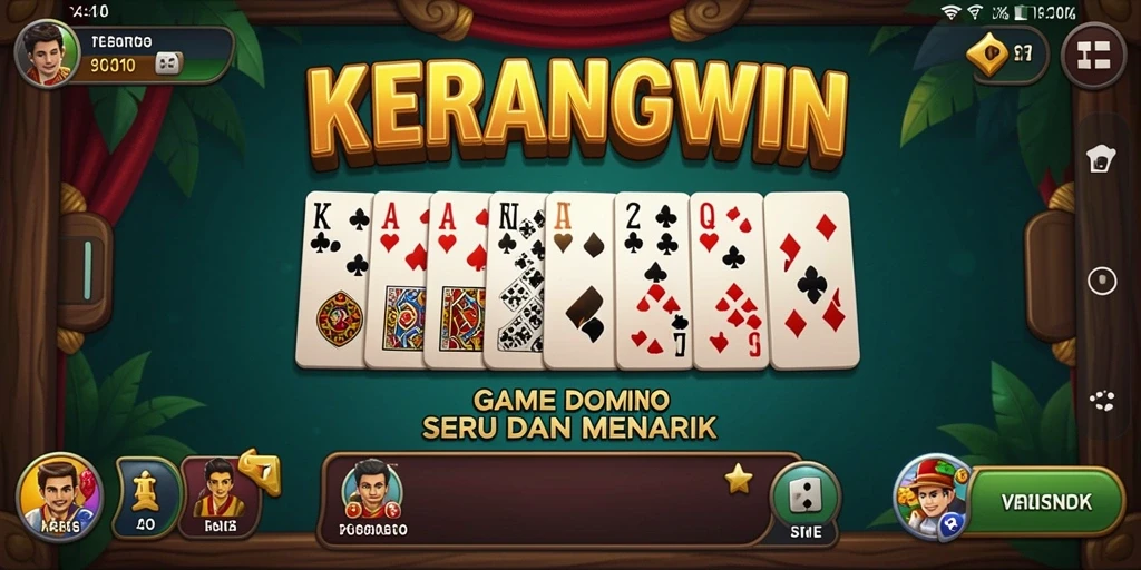 Tangkapan layar gameplay KERANGWIN yang menampilkan aksi seru Domino.