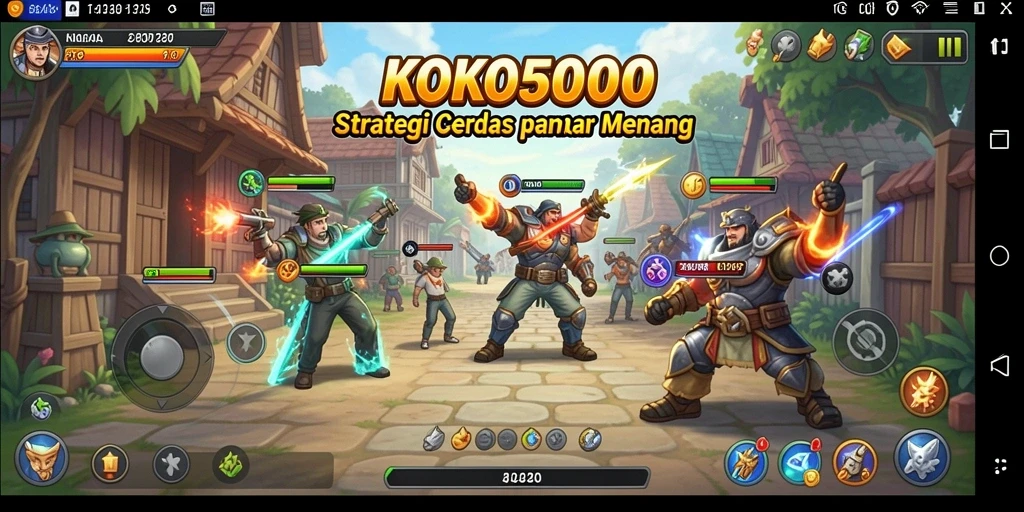 Tampilan gameplay menegangkan dan strategis di KOKO5000.