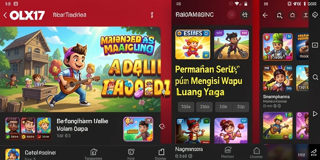 Tampilan gameplay OLX17 yang menarik dan warna-warni.