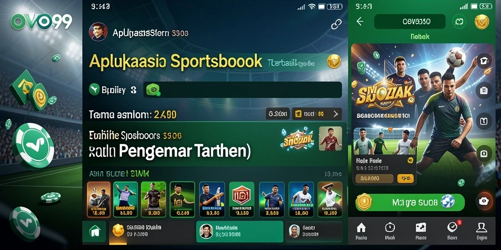 Screenshot utama OVO99 yang menunjukkan berbagai opsi taruhan olahraga.