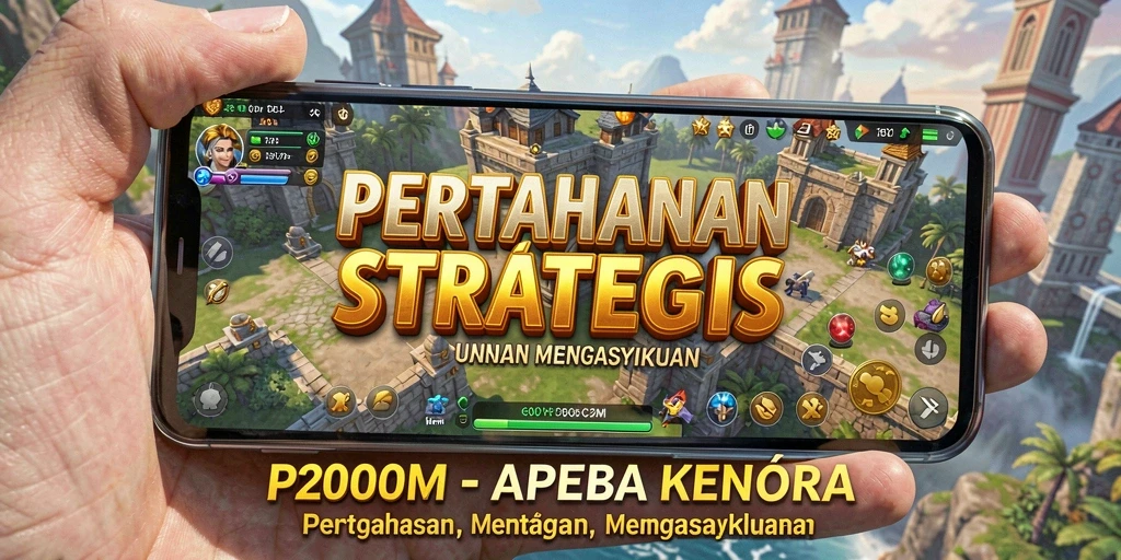 Screenshot P200M menampilkan aksi intens dalam permainan Tower Defense.