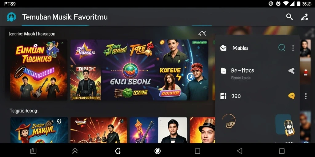 Screenshot gameplay PT89 menampilkan pengguna menikmati pengalaman musik interaktif.