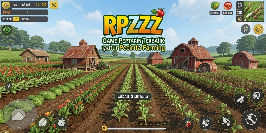 Tampilan gameplay menarik dari RPZZZ di dunia pertanian.