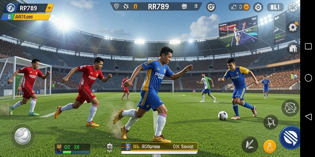 Screenshot gameplay RR789 menunjukkan aksi seru dalam permainan olahraga.