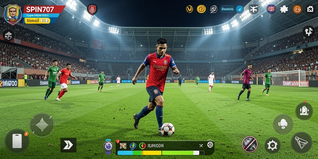 Tangkapan layar SPIN707 menampilkan aksi menarik dalam pertandingan sepak bola.