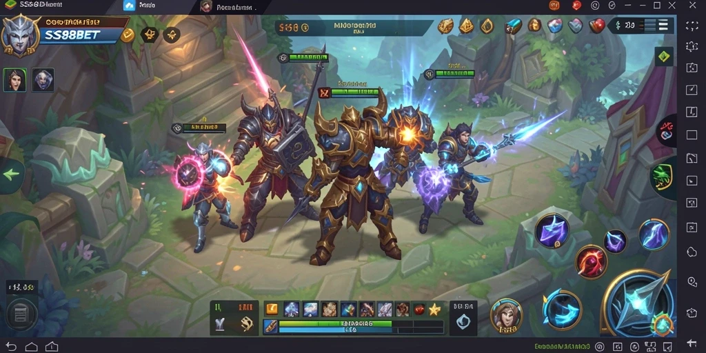 Tangkapan layar gameplay menampilkan aksi seru di dunia MMORPG SS88BET.