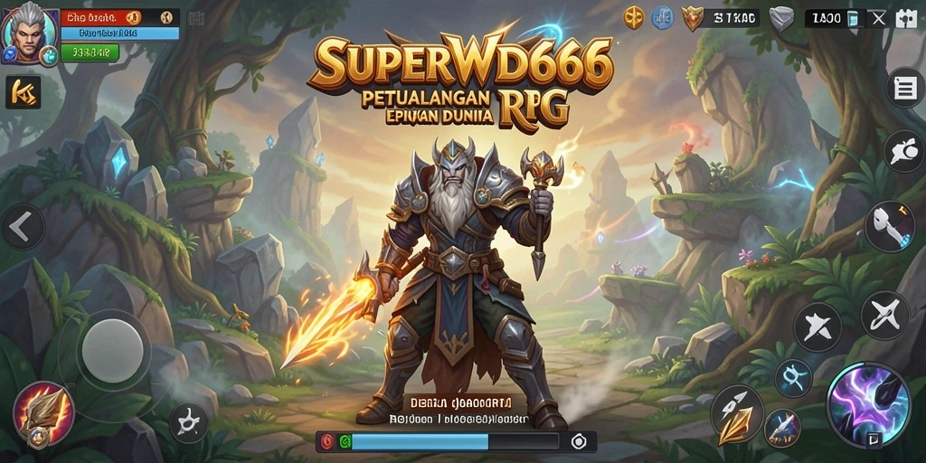 Tampilan gameplay mendebarkan di dunia RPG yang penuh tantangan.
