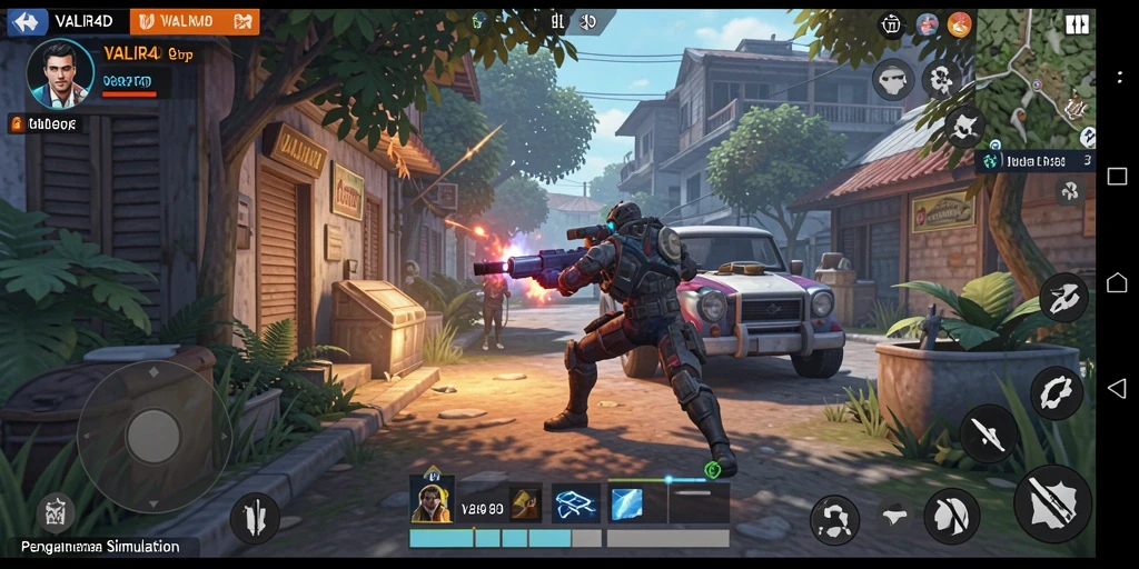 Screenshot gameplay VALIR4D yang menampilkan dunia simulation yang kaya.