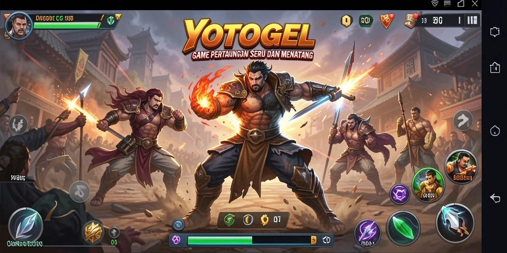 Gameplay YOTOGEL yang intens dan penuh aksi pertarungan.