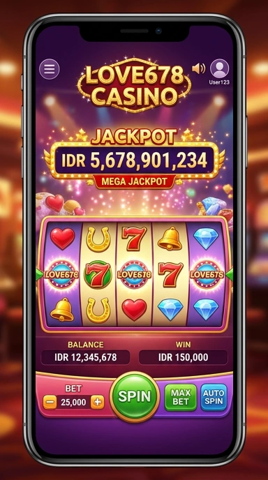 Tampilan antarmuka love678 yang menarik dan mudah dinavigasi.